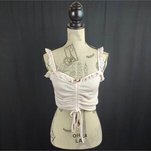 Dollskill ♡ Sugar Thrillz ♡ Coquette Pink Rose Cropped Tank Top